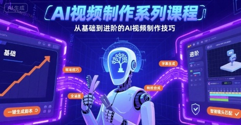 【2025.08.27】AI视频制作系列课程，从基础到进阶的AI视频制作技巧全涵盖百度网盘免费下载-芽米宝库